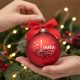 Karácsonyi üveg gömb névreszóló