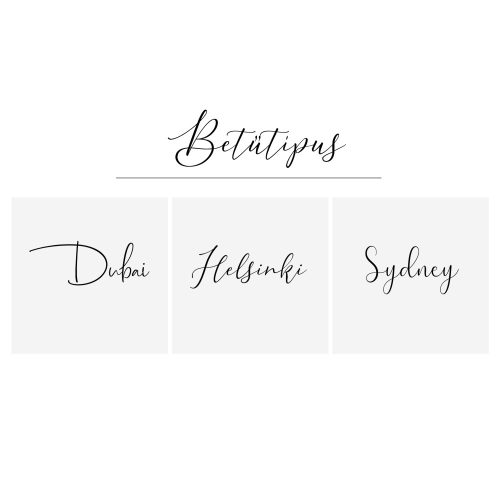 betutiposok, egyedi felirat