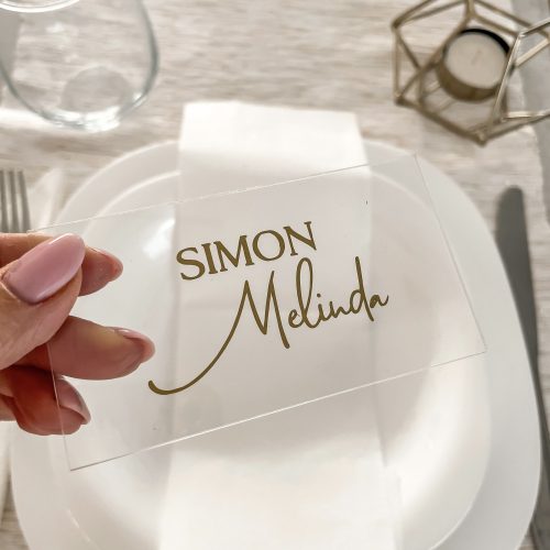 plexi esküvői névtábla