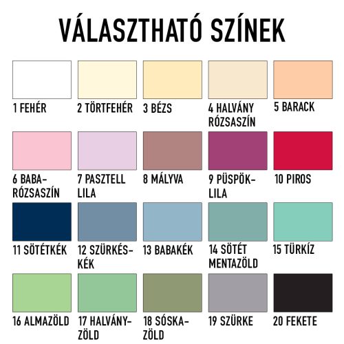választható színek