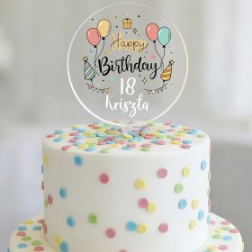 egyedi névre szóló tortadísz